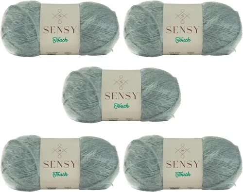 Vista 35 de Sensy Touch - Ovillo de lana, 3.5 onzas, 268 yardas, calibre 3 claro (blanco)