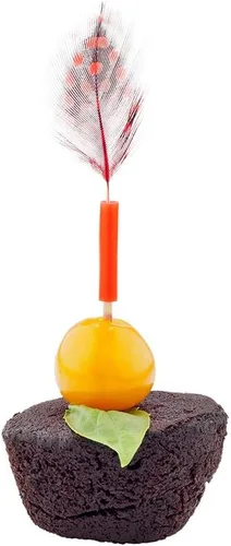 Vista 7 de Restaurantware Palillos de dientes de fiesta de 4 pulgadas, 500 pinchos decorativos, desechables, biodegradables, palillos de cóctel peludos