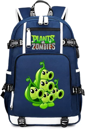 Vista 18 de ISaikoy Game Plants vs. Zombies - Mochila de hombro para libros, mochila escolar, color 1