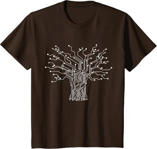 Vista 47 de Electronics Technician Binary Tree - Electrical Engineer T-Shirt Asphalt Grey