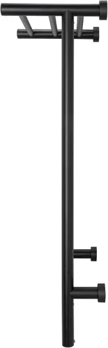 Vista 15 de WarmlyYours Calentadores de toallas negros para baño, toallero térmico negro montado en la pared con estante, 11 barras de acero inoxidable, 20 x 36