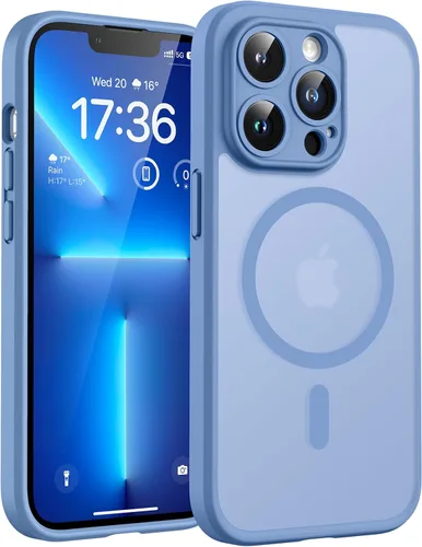 Vista 31 de TOCOL Funda para iPhone 11, compatible con Magsafe, protección completa de cámara, imanes integrados, protección contra caídas, funda translúcida