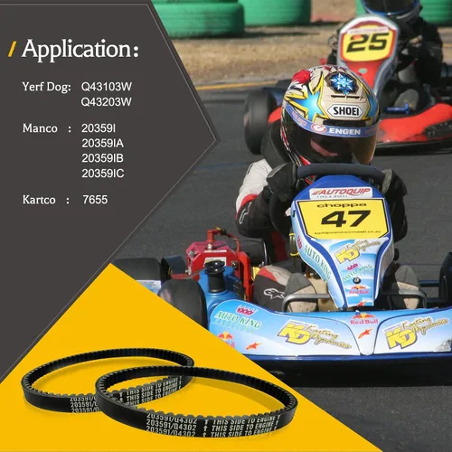 Vista 6 de Go Kart Serie 30 Correa de transmisión para Yerf-Dog Go Cart 203591- Q430203W