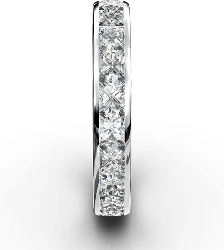 Vista 5 de Anillos de moissanita con certificación GRA, plata esterlina con anillo de compromiso chapado en oro blanco de 18 quilates, anillos de boda