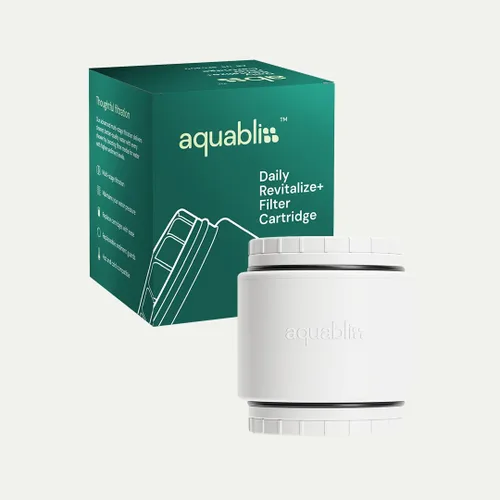 Vista 2 de AquaBliss SFC400 - Cartucho de repuesto para filtro de ducha revitalizante HD para SF400 y SF500 - 2x vitamina C + minerales para cabello sedoso