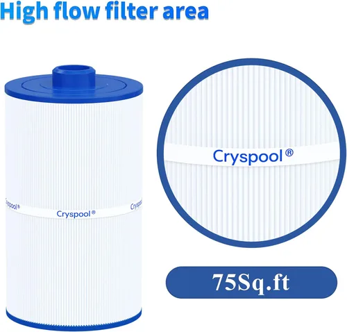 Vista 6 de Cryspool® 08008 Filtro compatible con PCS75N, Maax Spas, 100594, C-8475, FC-3320, cartucho de filtro de spa de 75 pies cuadrados, 1 paquete