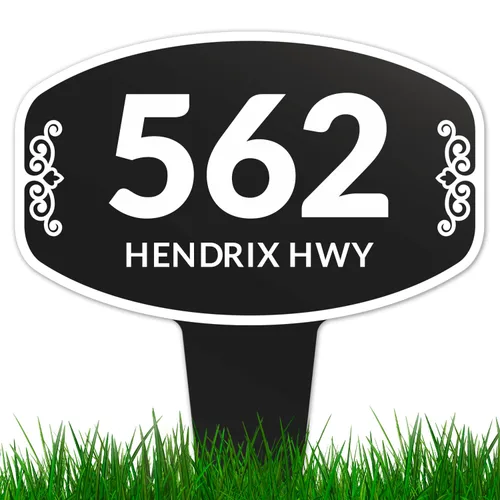 Vista 9 de Letrero personalizado de dirección de casa, placa de dirección de césped, números de casa personalizados para Navidad al aire libre, 12 x 15