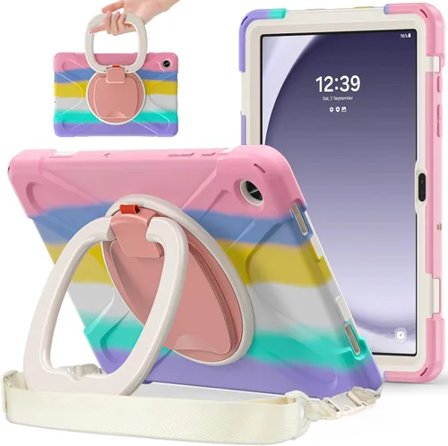 Vista 119 de 360 Rotation Case for Galaxy Tab ActivePro/Tab Active4 Pro/Active 5 Pro 10.1" Sturdy Cover Rotate Ring Stand Shoulder Carrying Strap Hand Strap