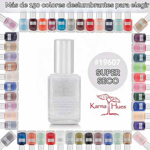 Vista 2 de karma organic Fórmula natural de secado rápido: capa de esmalte de uñas de secado rápido para cualquier esmalte de uñas