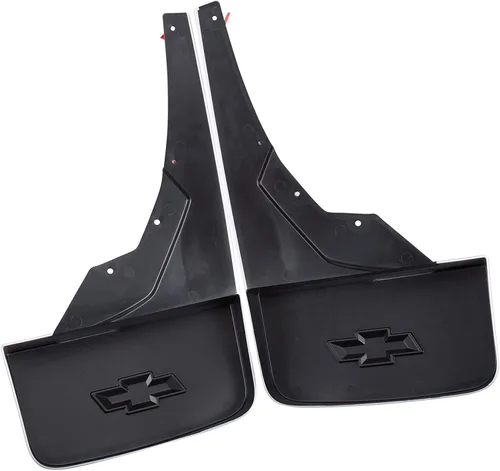Vista 2 de GM Accessories 23387357 - Protectores de salpicaduras moldeados en la parte trasera en plateado hielo metálico
