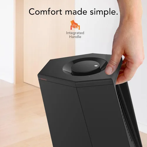 Vista 5 de Vornado Rise 12H (2025) - Calentador personal de torre para habitación pequeña, 2 ajustes de calor, seguridad avanzada, calefacción específica, 12