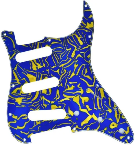 Vista 19 de KAISH - Golpeador de 11 agujeros estilo ST/Strat, SSS, para Stratocaster de EE. UU./México, perla de abulón