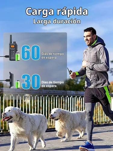 Vista 5 de Collar de Entrenamiento para Perros Bousnic con Control Remoto - Collares de Descarga para Perros Impermeables de 4000ft para 2 Perros, para Perros