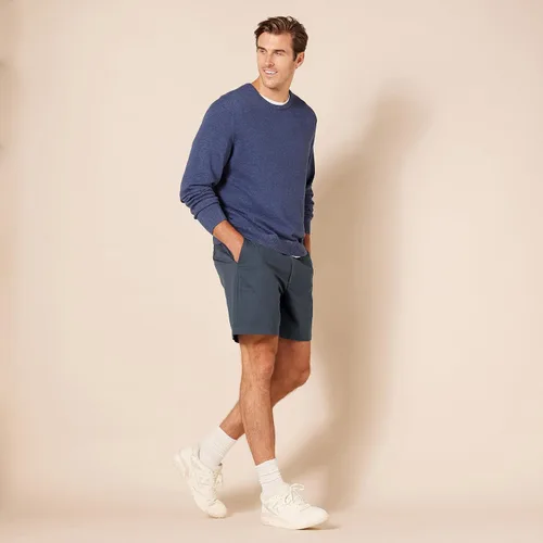 Vista 7 de Tienda Essentials - Pantalones cortos chinos de corte clásico 7 pulgadas para hombre
