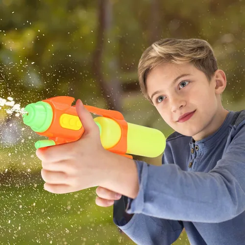 Vista 6 de Fun-Here Pistolas de agua de 9 pulgadas, 6 paquetes para niños y adultos, pistola de chorro multicolor en fiesta, piscina, regalos de baño, juguetes
