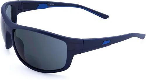 Vista 2 de VITENZI Gafas de sol bifocales envolventes lectores deportivos para leer bajo el sol de Bari, Azul