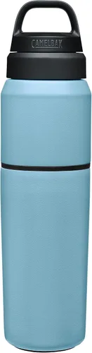 Vista 3 de CamelBak MultiBev - Botella de agua con aislamiento de acero inoxidable y taza de viaje Azul dusk
