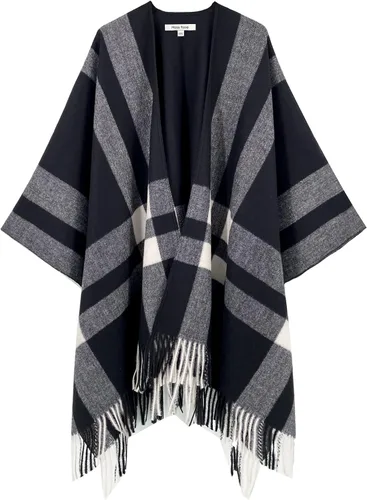 Vista 141 de Moss Rose Chal de viaje para mujer, capa tipo poncho de frente abierto para otoño e invierno