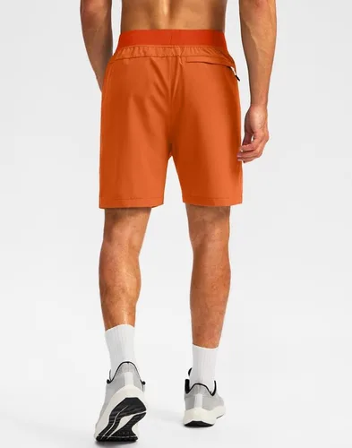 Vista 3 de Pudolla Pantalones cortos de entrenamiento para hombre con 3 bolsillos con cremallera, ligeros de 7 pulgadas, pantalones cortos de gimnasio