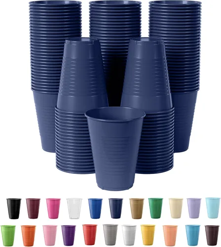 Vista 14 de Party Solids Vasos de plástico negros - 12 onzas, paquete de 100