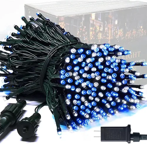 Vista 16 de JMEXSUSS Guirnalda de 250 luces LED que cambian de color, 11 modos, luces cálidas y multicolor para árbol de Navidad con luces de Navidad remotas al