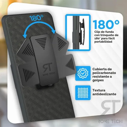 Vista 2 de Funda diseñada para Samsung Galaxy S21 FE 5G con funda de clip para cinturón