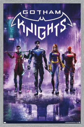 Vista 13 de Trends International DC Comics Gotham Knights - Póster de pared de arte clave, 14.725 x 22.375 pulgadas, versión enmarcada de madera de granero