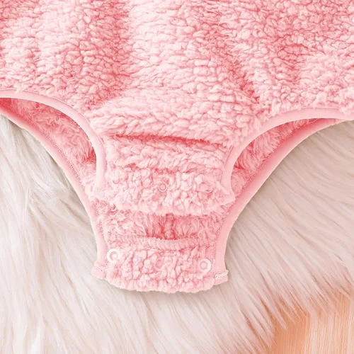 Vista 5 de Mameluco con capucha para bebé niña y niño, disfraz de Halloween Rosa