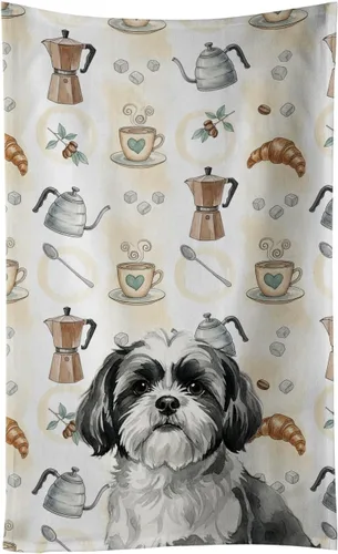 Vista 275 de Caroline's Treasures Afghan Hound - Toalla de cocina para barra de café, terciopelo frontal y lazo de algodón, lavable a máquina Sabueso afgano