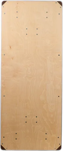Vista 5 de Flash Furniture Fielder Mesa rectangular de madera de abedul plegable de 6 pies con bordes de metal y protectores de esquina protectores