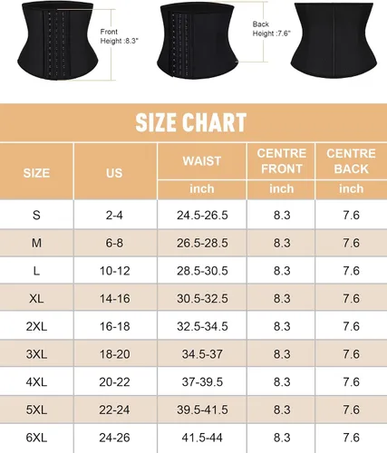 Vista 6 de FeelinGirl Women Latex Waist Trainer Tummy Control Corset Cincher Breathable Waist Trimmer Hourglass Body Shaper Girdle