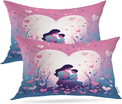 Vista 21 de Batmerry Fundas de almohada de bosque de arce otoñal, casas de sillas de madera, hojas amarillas, fundas de almohada decorativas, impresión digital