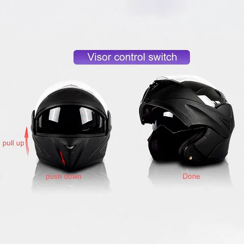 Vista 3 de Casco modular SDFGDFD Bluetooth, casco anticolisión de la motocicleta de cara completa ha obtenido la certificación DOT/ECE, casco de moto de cara