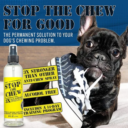 Vista 3 de Spray profesional anti mascadas para perros y cachorros, sin alcohol, disipador amargo más poderoso, 8 onzas