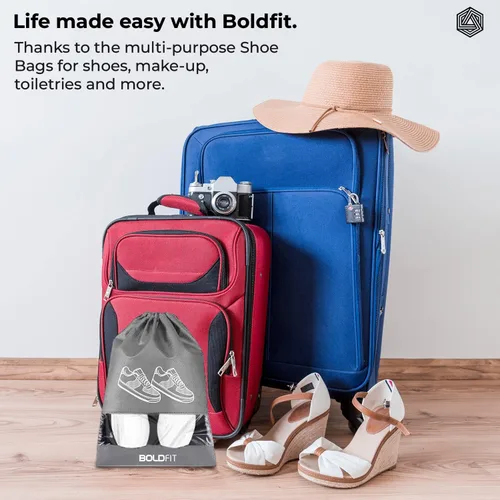 Vista 7 de Boldfit Bolsas de zapatos para artículos esenciales de viaje, fundas portátiles para almacenamiento de zapatos a prueba de polvo para embalaje