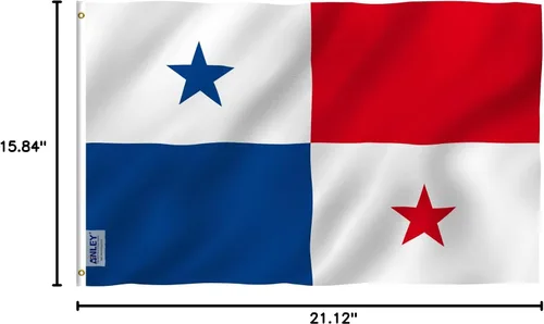 Vista 7 de ANLEY Fly Breeze - Bandera de Panamá de 3 x 5 pies, color vivo y a prueba de decoloración, cabecera de lona y doble costura, banderas nacionales