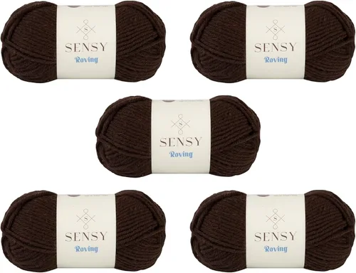 Vista 75 de Sensy Roving - Ovillo de lana multicolor, 3.5 onzas, 132 yardas, calibre 5, voluminoso (otoño)
