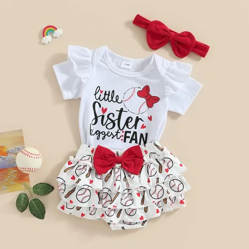 Vista 3 de Traje de manga corta para bebé niña del día de San Patricio, mameluco de manga corta, pantalones cortos de trébol, ropa de verano My First St.