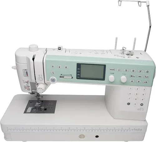 Vista 3 de Elna Elnita ef72 - Máquina de coser y acolchar con más de 10 pulgadas de espacio de costura plano de aluminio, 170 puntadas integradas, 2 alfabetos