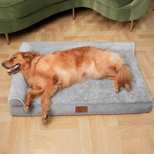 Vista 7 de Cama ortopédica para perros, sofá para mascotas con cojín para perros extra grandes Egg Crate Foam, Removable Washable Cover, Waterproof Lining