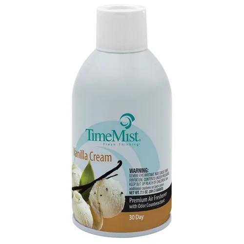 Vista 2 de TimeMist Recambios de ambientador medido de alta calidad, crema de vainilla, 7.1 onzas (caja de 12) - 1042737 - Dura hasta 30 días y neutraliza