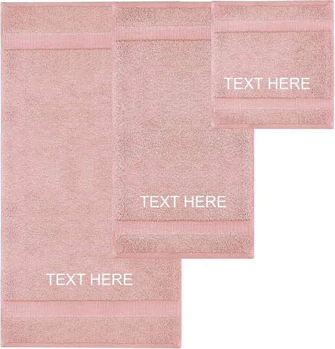 Vista 37 de Chakir Turkish Linens - Toallas turcas de 100% algodón, suaves y absorbentes (juego de 3 toallas personalizables, color aguamarina)