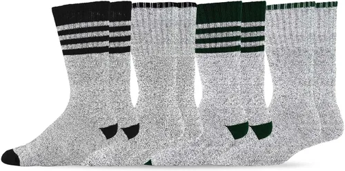 Vista 23 de Calcetines térmicos de invierno de algodón reciclado de peso pesado respetuoso del medio ambiente Multi par para mujeres y hombres 2 pares-camuflaje