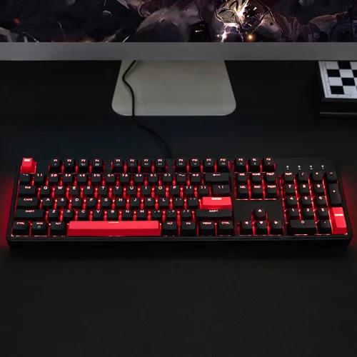 Vista 5 de LEMOKEY X3 - Teclado mecánico para juegos con cable, diseño 100% con teclado programable QMK/VIA, interruptor marrón, retroiluminación roja