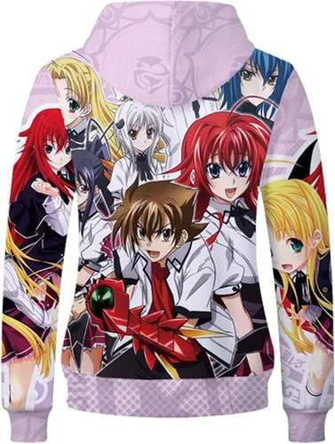 Vista 4 de Weixu Anime High School DxD - Sudadera con capucha impresa en 3D