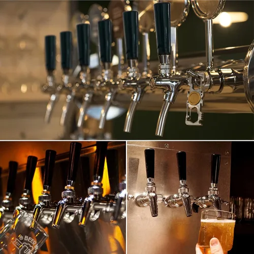 Vista 7 de MRbrew 2 manijas de plástico para grifo de cerveza, grifo de cerveza de 3/18 pulgadas, mango negro para barras comerciales estándar americano