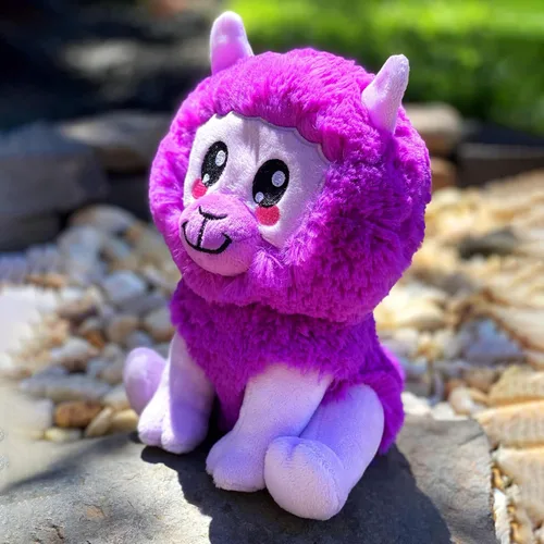 Vista 6 de Bleacher Creatures Kuricha - Peluche de 6 pulgadas con diseño de llama, suave inspirado en Chibi