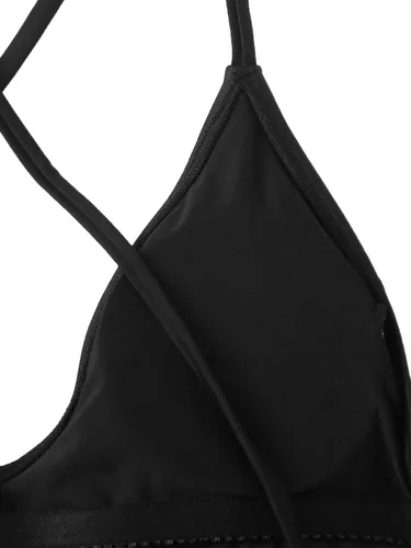 Vista 5 de SOLY HUX Traje de baño de una pieza para mujer con escote pronunciado y espalda cruzada