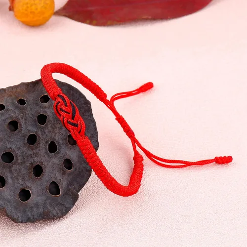 Vista 48 de Pulseras tibetanas hechas a mano con cuerda roja para él y ella, pulsera de la amistad, pulsera de la amistad, hilo negro y rojo para protección