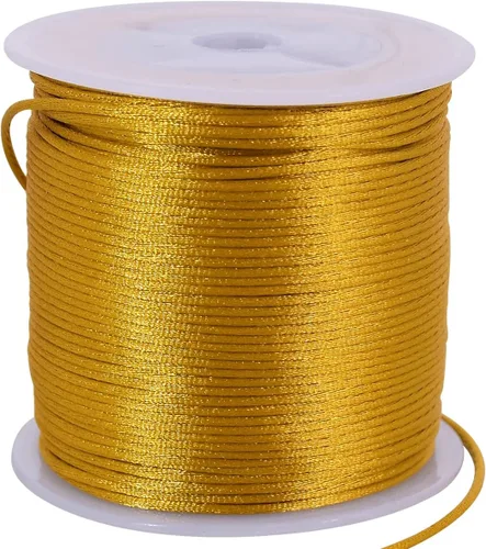 Vista 16 de TONIFUL Cordón de Nylon Negro de 1mm x 100 Yardas Cuerda de Satén para Hacer Pulseras y Joyas Cordón de Macramé Rattail Trim Collar a Granel Hilo